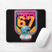 Football Drip Number 67 Football Player  Mousepad (Mit Mouse)