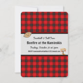 Football Fall Fun Bonfire Anpassbare Einladung (Vorderseite)