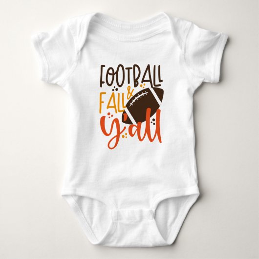 Football Fall & Y'all Baby Strampler (Vorderseite)