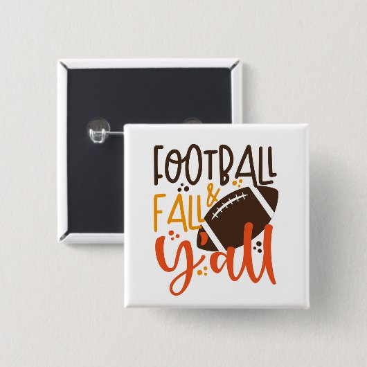 Football Fall & Y'all Button (Vorne & Hinten)