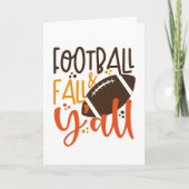 Football Fall & Y'all Karte (Vorderseite)