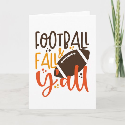 Football Fall & Y'all Karte (Vorderseite)