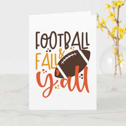 Football Fall & Y'all Karte (Gelbe Blume)