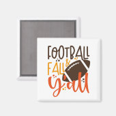 Football Fall & Y'all Magnet (Vorderseite/Rückseite)