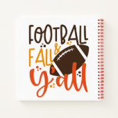 Football Fall & Y'all Notizblock (Rückseite)