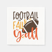Football Fall & Y'all Serviette (Vorderseite)
