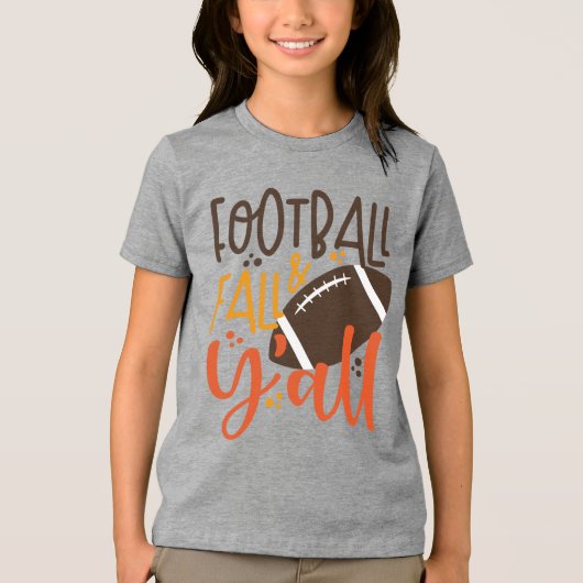 Football Fall & Y'all Tri-Blend Shirt (Vorderseite)