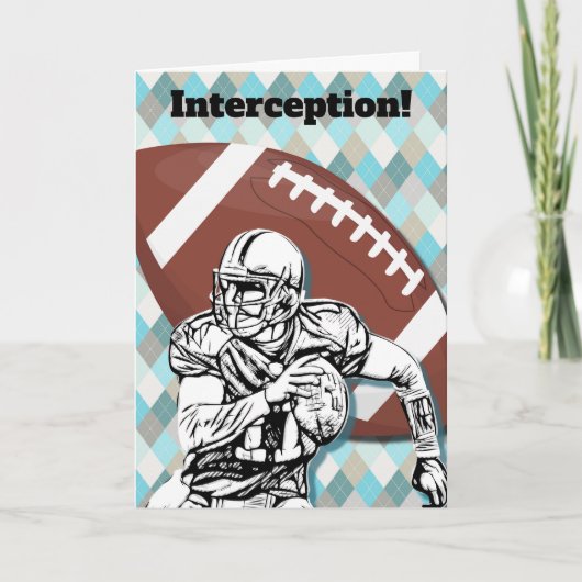 Football Fan Player School Fun Birthday Card Karte (Vorderseite)