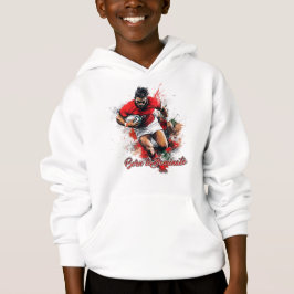 Football Fans Graphic and Text Hoodie