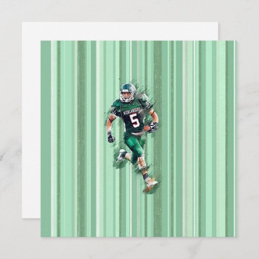 Football Feiertagskarte (Vorne/Hinten)