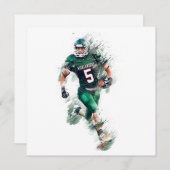 Football Feiertagskarte (Vorne/Hinten)