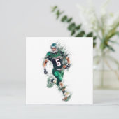 Football Feiertagskarte (Stehend Vorderseite)