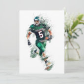 Football Feiertagskarte (Stehend Vorderseite)