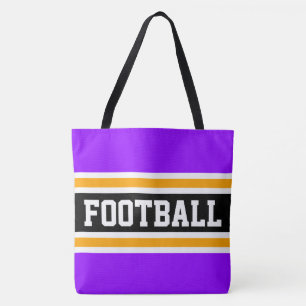 FOOTBALL Fette athletische helle lila schwarze Str Tasche