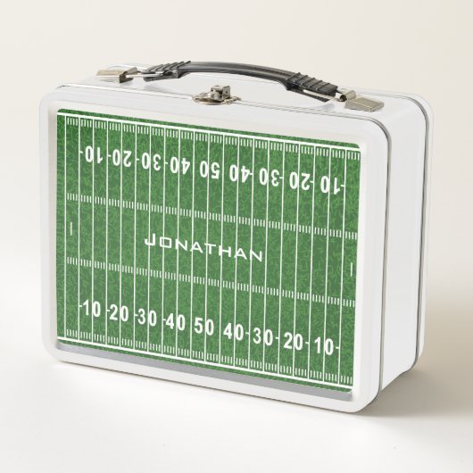 Football Field Design Metal Lunchbox (Vorderseite)