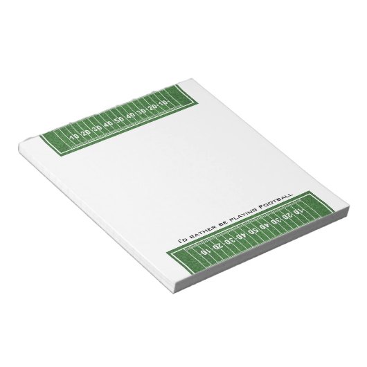Football Field Design Notizblock (angewinkelt)
