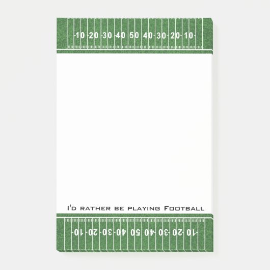 Football Field Design Post-it Klebezettel (Vorderseite)