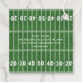 Football Field Gridiron Design Gefallen Tag Card Geschenkanhänger (Rückseite)