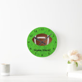 Football Field Junior Varsity Runde Wanduhr (Zuhause)