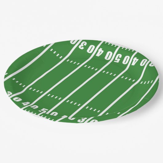 Football Field Paper Plate Pappteller (Schrägansicht)