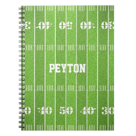 Football Field Personalisiert Notebook Notizblock (Vorderseite)
