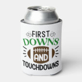 Football First Downs und Touchdowns Spaß Dosenkühler (Kanne Vorderseite)