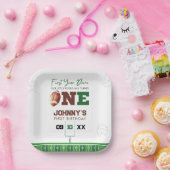 Football First Touch Down 1st Birthday Pappteller (Party)