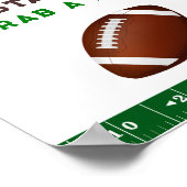 Football First Year Down 1st birthday Fodd sign Poster (Ecke)