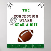 Football First Year Down 1st birthday Fodd sign Poster (Vorne)