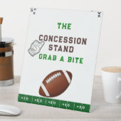 Football First Year Down 1st birthday Fodd sign Sockelschild (In Situ)