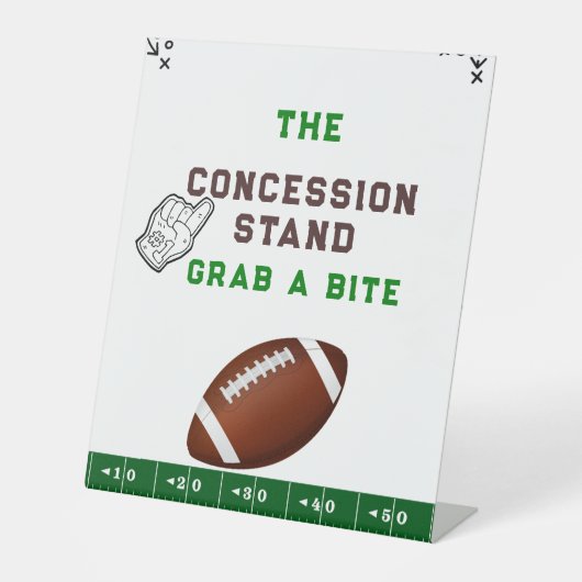 Football First Year Down 1st birthday Fodd sign Sockelschild (Vorderseite)