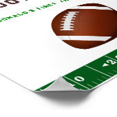 Football First Year Down 1st birthday Photograph Poster (Ecke)