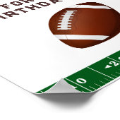 Football First Year Down 1st birthday Photograph Poster (Ecke)