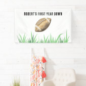Football First Year Down Birthday Party Banner (Insitu)