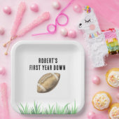Football First Year Down Birthday Party Pappteller (Party)