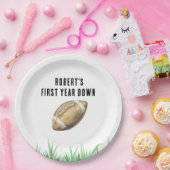 Football First Year Down Birthday Party Pappteller (Party)