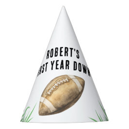 Football First Year Down Birthday Party Partyhütchen