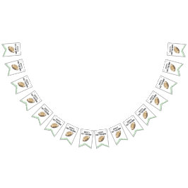 Football First Year Down Birthday Party Wimpelkette