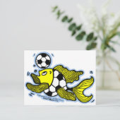 Football Fish Soccer Postkarte (Stehend Vorderseite)