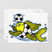 Football Fish Soccer Postkarte (Vorne/Hinten)