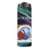 Football - Football and Helmet image - Personalize Thermosbecher (Vorderseite)