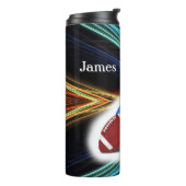 Football - Football and Helmet image - Personalize Thermosbecher (Nach links gedreht)