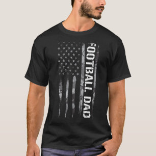 Football Football Vater American Flag Redewendunge T-Shirt
