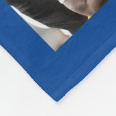 Football Foto Collage Blue Fleecedecke (Ecke)