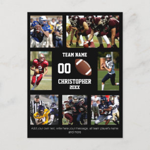 Football Foto Collage Postkarte