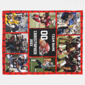 Football Foto Collage Sports Buffalo Fleecedecke (Vorderseite (Horizontal))