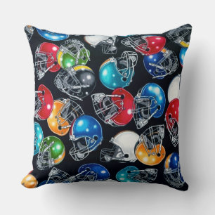 Football Frenzy Football Helmet Muster Kissen