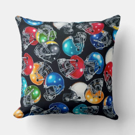 Football Frenzy Football Helmet Muster Pillow Kissen