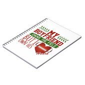 Football-Freundin Mein Freund besitzt das Feld Notizblock (Linke Seite)