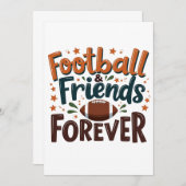 Football Friends Forever Fantasy Football Saison Einladung (Vorne/Hinten)